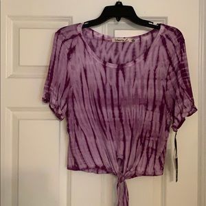 cropped purple tie dye shirt - never been worn!
